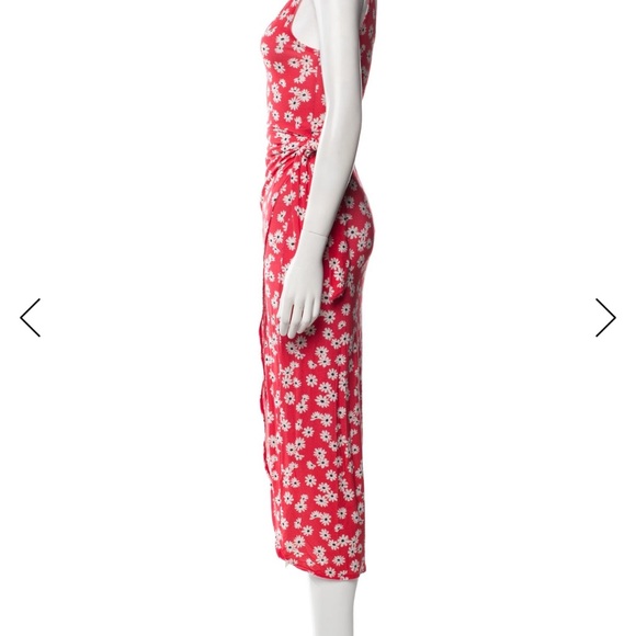 Reformation Red Floral Midi Dress - Picture 2 of 4